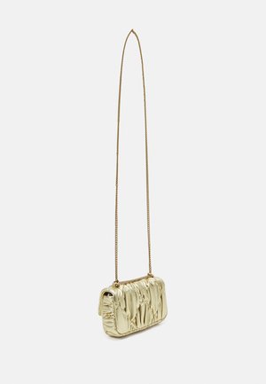 Tory Burch KIRA METALLIC DIAMOND RUCHED MINI FLAP BAG - Sac à main - gold-coloured