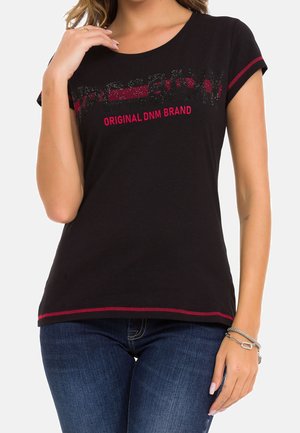 T-shirt con stampa - black