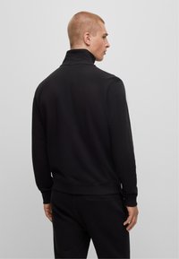 BOSS ZESTART - Sweater met rits - black