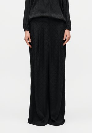 LOGO WIDE LEG PANT - Παντελόνι - black