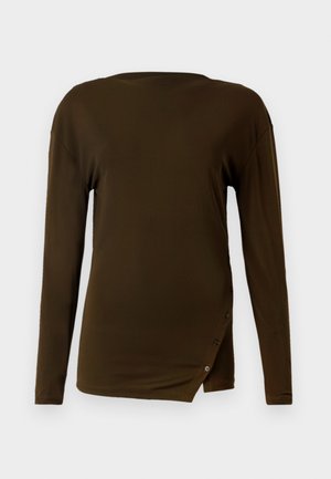 CLOSED SLIT LONGSLEEVE - Pikkade varrukatega topp - marsh green