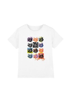 Universal Studios, TOOTHLESS LINO PRINT SQUARES UNISEX - T-Shirt print - white