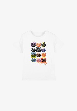 Universal Studios, TOOTHLESS LINO PRINT SQUARES UNISEX - Print T-shirt - white