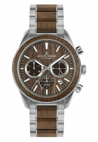 Jacques Lemans LITHIUM-IONEN AKKU - Chronograph - hellbraun, silber