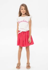 MINOTI - TIE KNOT FRILLED SLEEVE - Print T-shirt - white Thumbnail Image 1