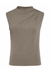 Pieces OHNE ÄRMEL PCMADISON DRAPIERTES - Top - taupe gray