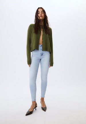 MIT SEHR HOHEM BUND - Skinny-Farkut - moon washed