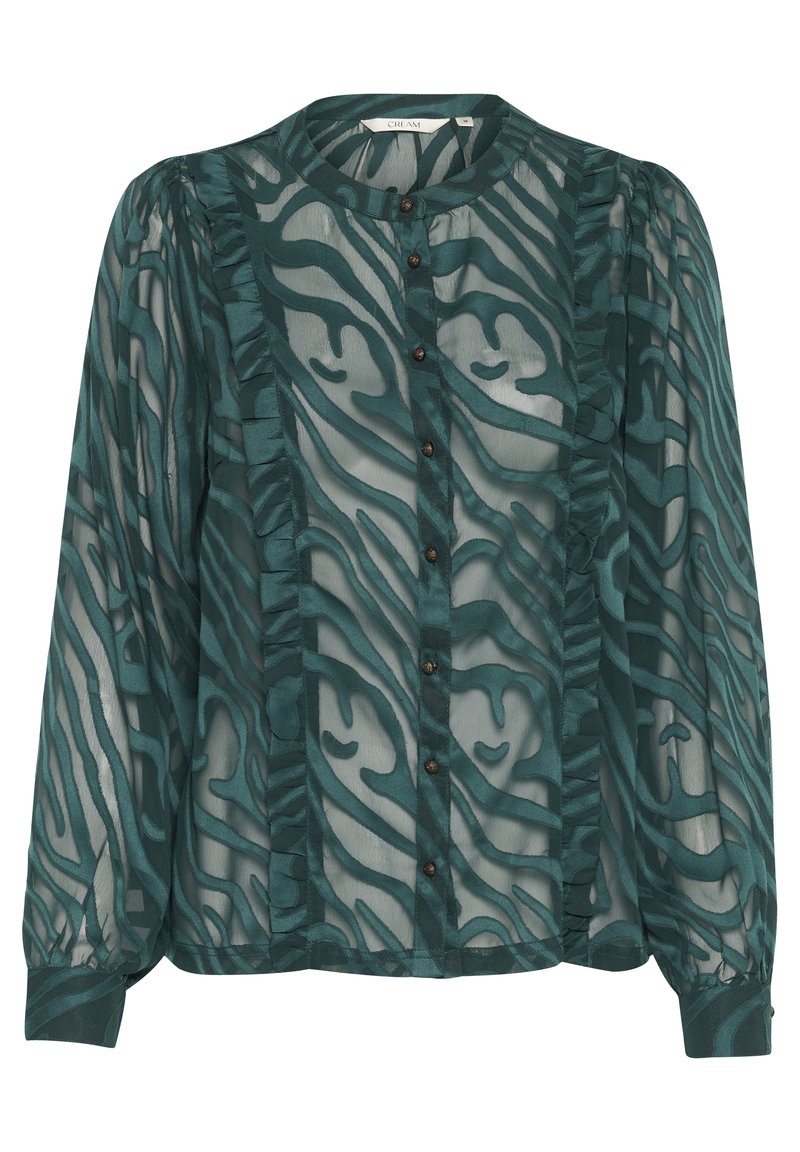 Cream Overhemdblouse donkergroen