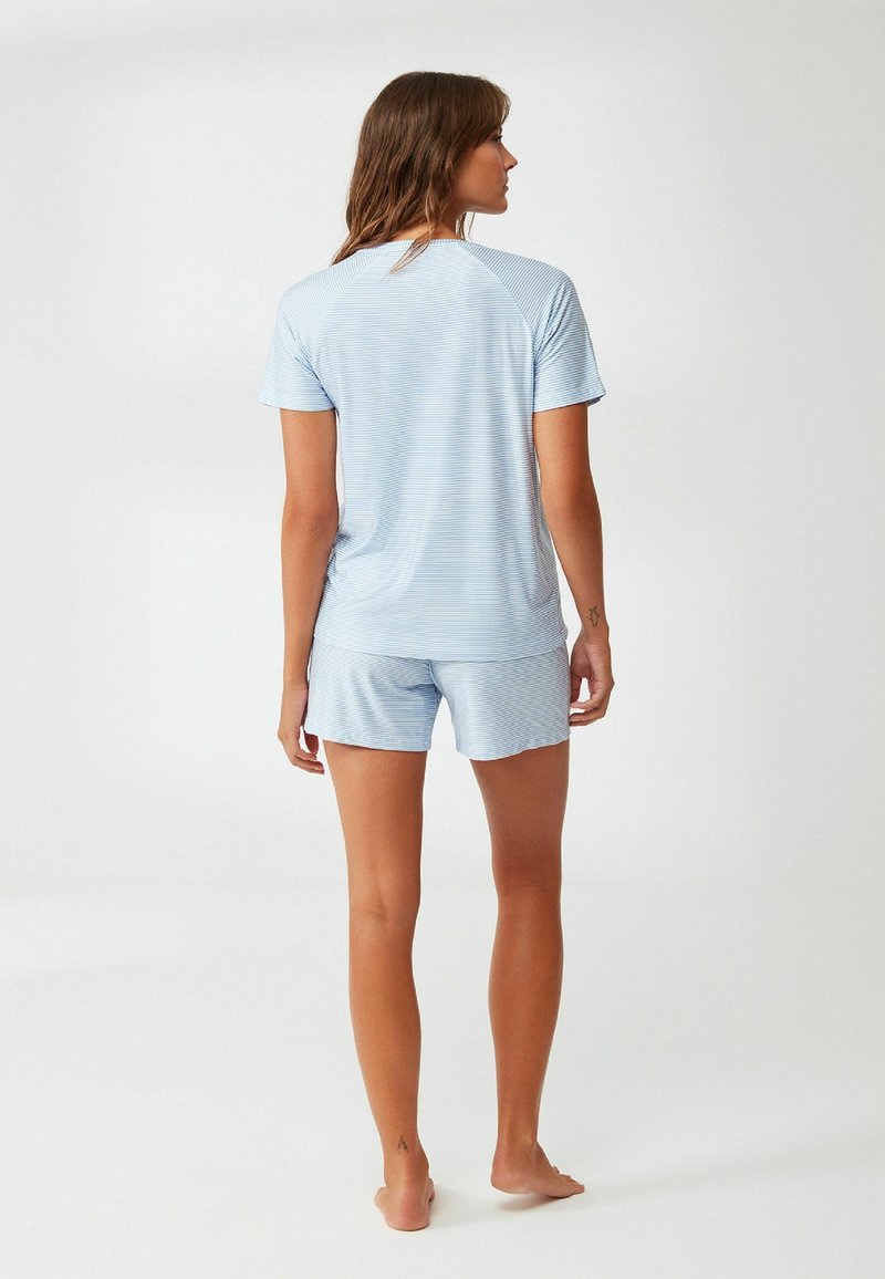 Damen Nachthemden | Achelia NAUTICA Nachtwäsche Set blue/blau - BQ73034 Damen Nachthemden | Achelia NAUTICA Nachtwäsche Set blue/blau - BQ73034