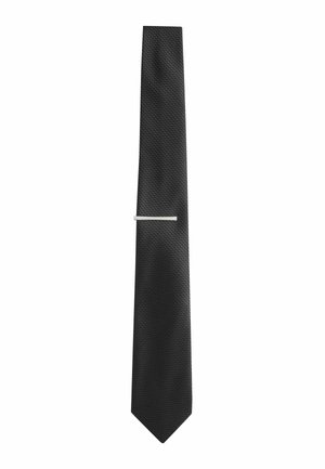 Next, TEXTURE TIE WITH TIE CLIP - Krawatte - black