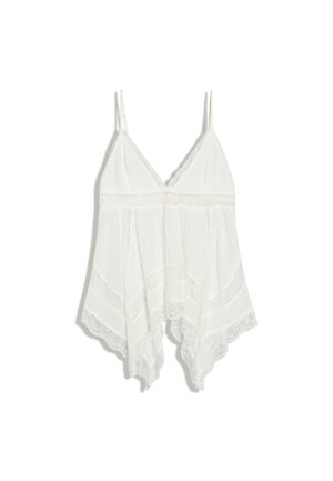 Bershka, LACE STRAPPY - TOP - Débardeur - white
