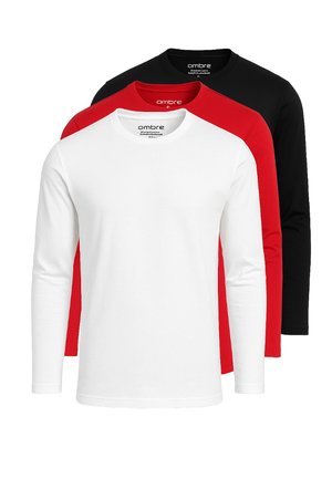 CASUAL 3 PACK - Langærmet T-shirt - red white black