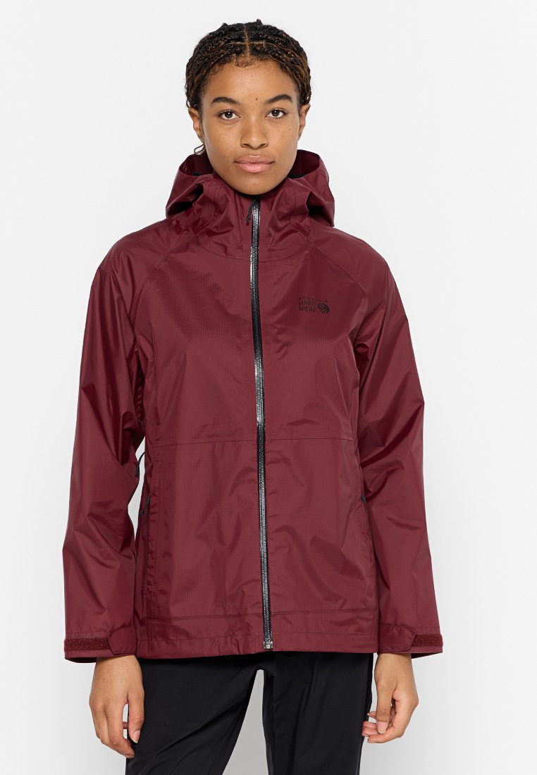 Mountain Hardwear Regenjas bordeauxrood
