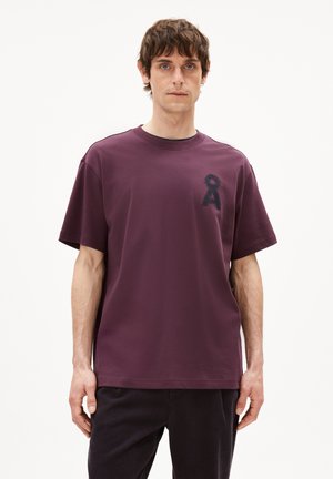 Å ZICK ZACK AADRU Å ZICK ZACK - Print T-shirt - dark cranberry