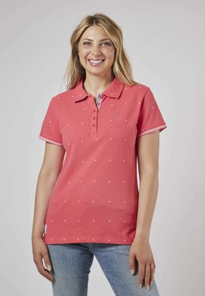 MANCHES COURTES OHANA VIBES AOP - Polo - corail