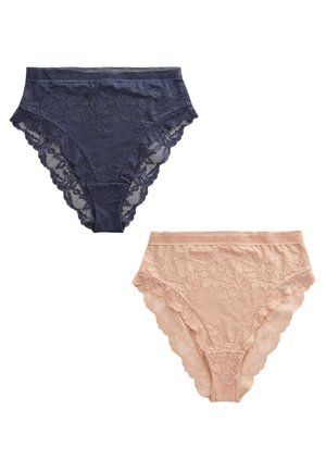 Next HIGH RISE FIT - KNICKERS 2 PACK  - Trusser - praline nude navy