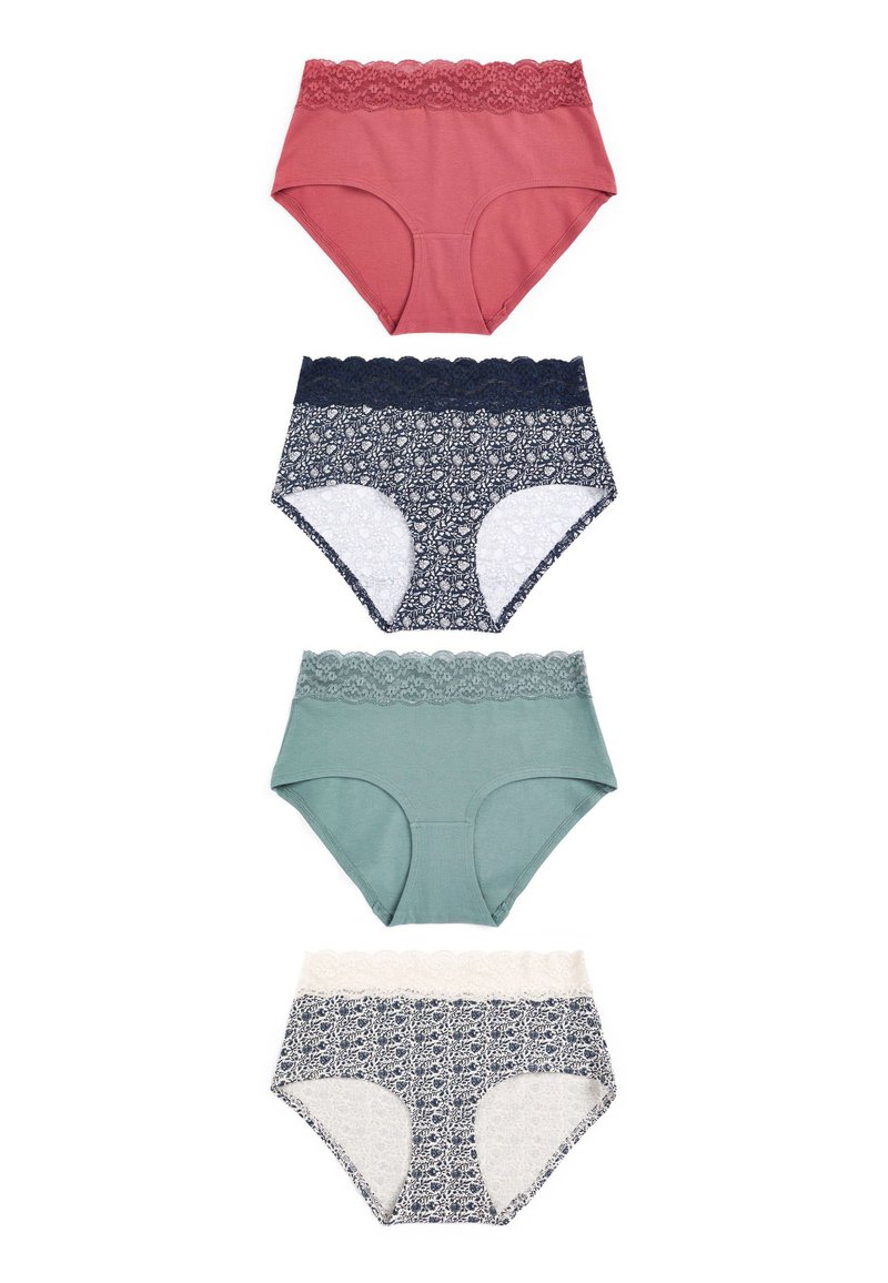 Next 4 PACK - Kratke gaće - navy cream floral print