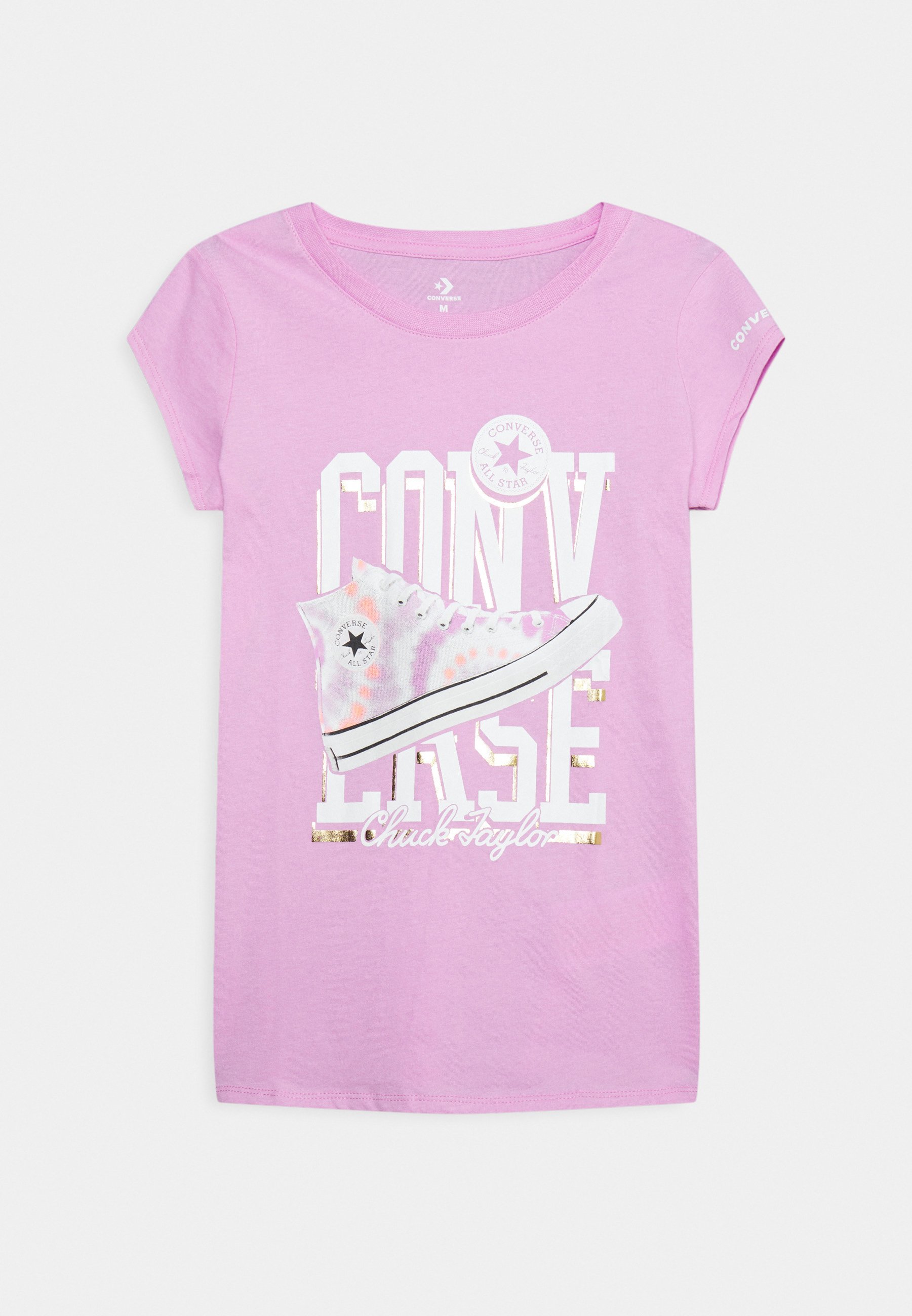 Converse TIE DYE SNEAKER TEE UNISEX - T-Shirt print - beyond pink/neonpink  - Zalando.de