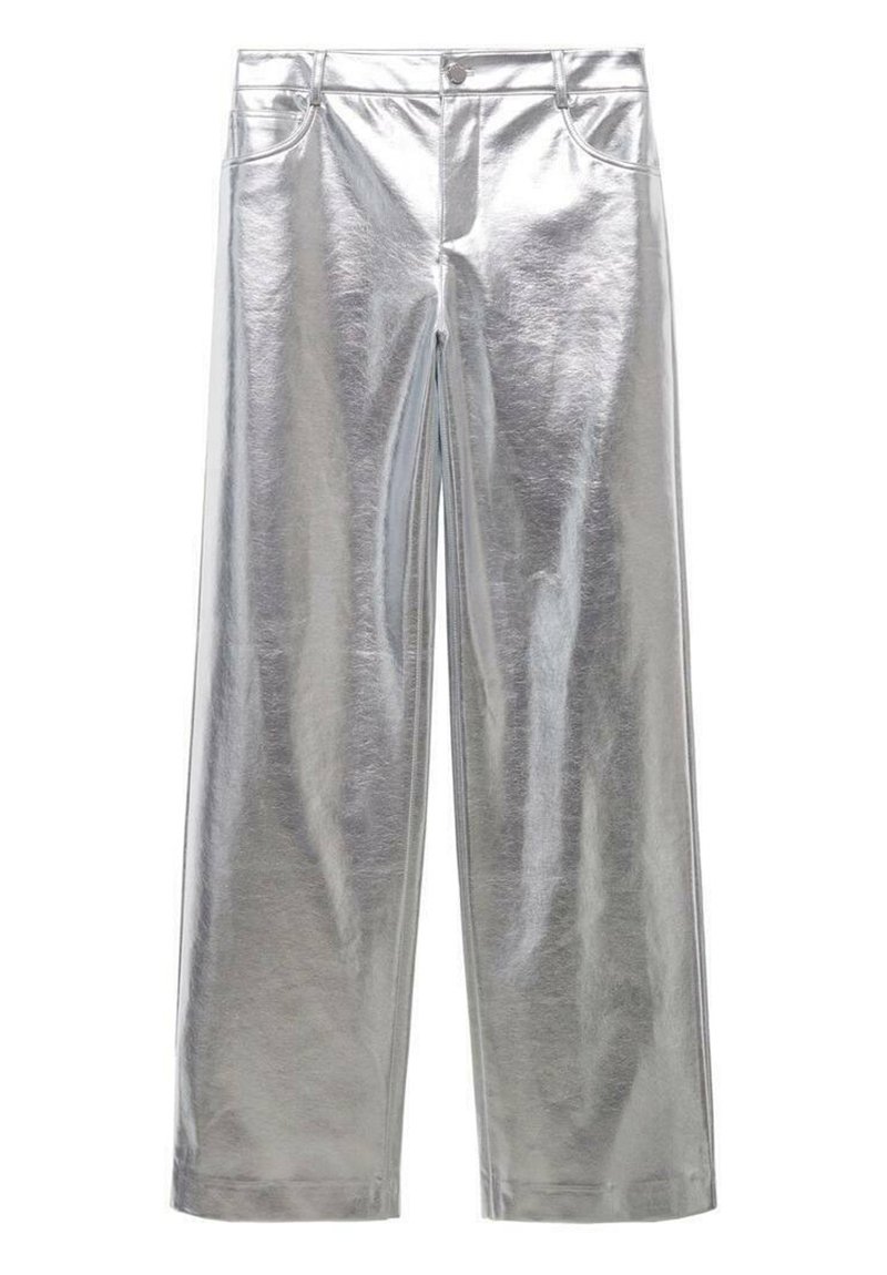 Mango Broek zilverkleurig