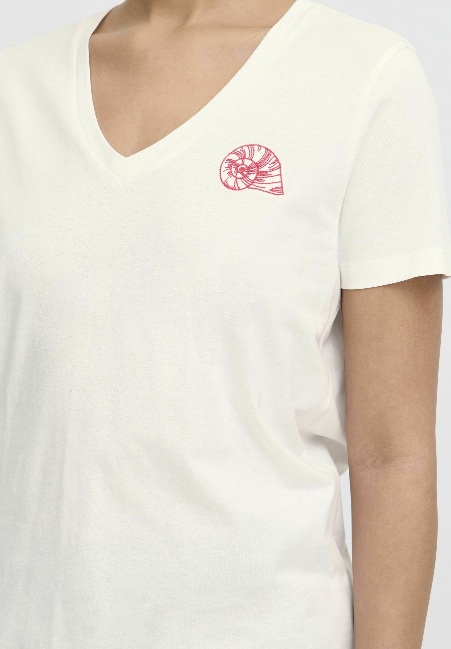 売れ筋商品|||イチ Tシャツ レディース トップス IHCAMINO - Basic T-shirt - cloud dancer w. bright rose IHCAMINO T-shirt i cloud dancer w. bright rose bomull | b.young
