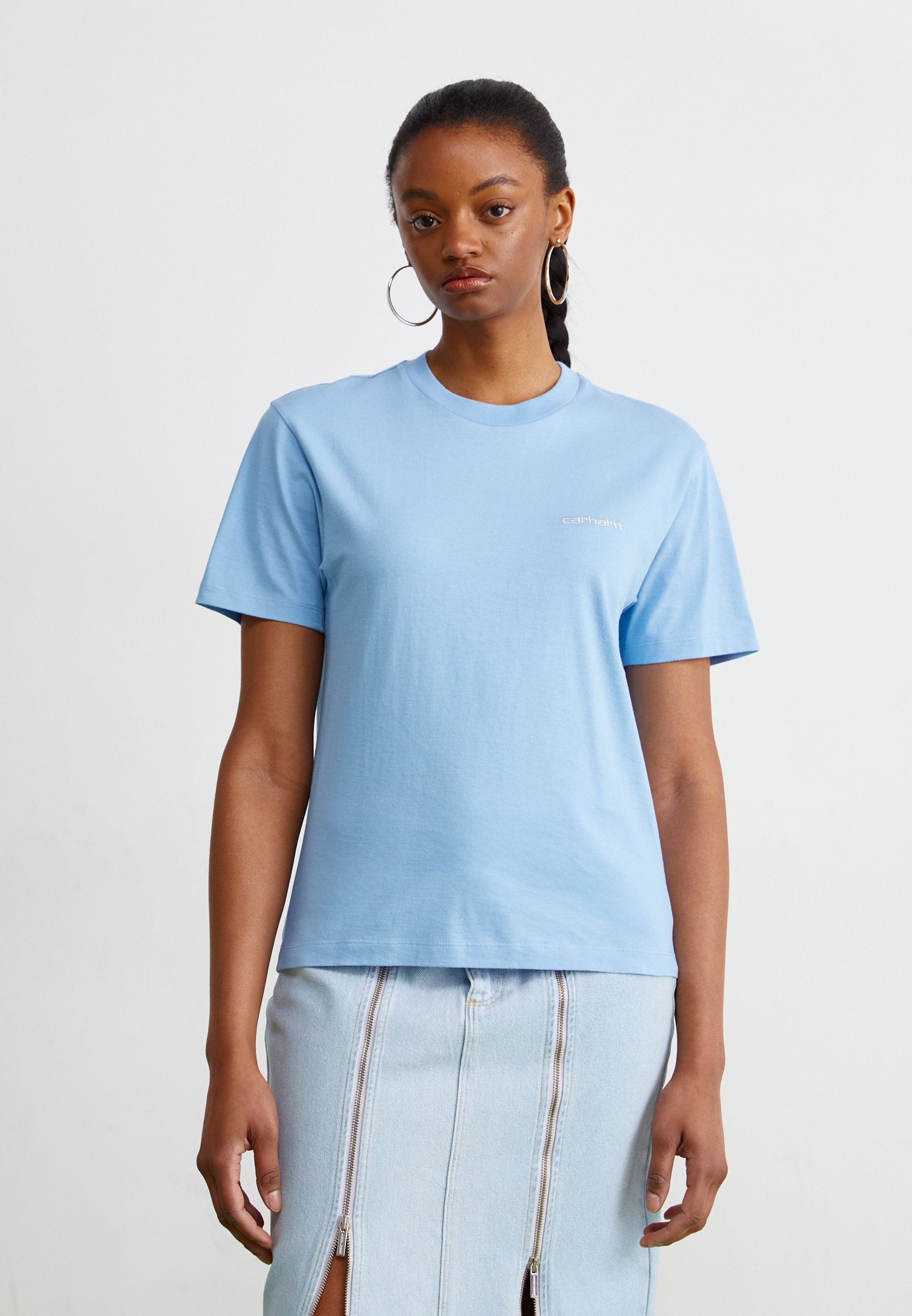 Carhartt WIP SCRIPT EMBROIDERY - Basic T-shirt - bluebird
