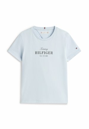 GLITTER LOGO CREW NECK - Camiseta estampada - breezy blue