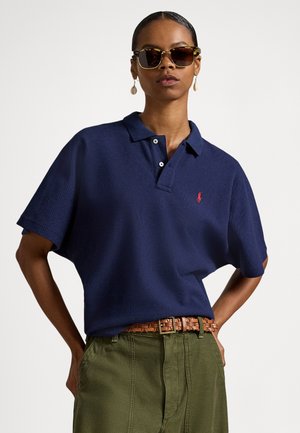 DOLMAN-SLEEVE MESH POLO SHIRT - Polokošeľa - newport navy