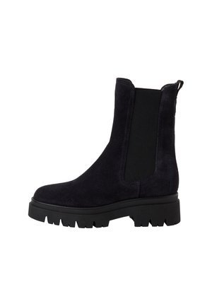 Tamaris, 1-25992-41 001 - Enkellaarsjes met plateauzool - navy suede