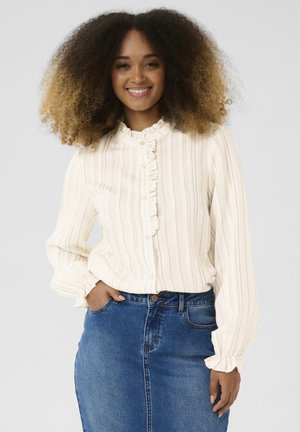 VENEA JOA - Button-down blouse - birch stripe