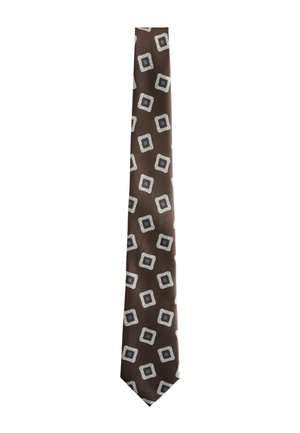 RETRO PATTERNED - Krawatte - brown