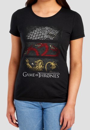Warner Brothers, GAME OF THRONES SIGIL BANNERS - Print T-shirt - black