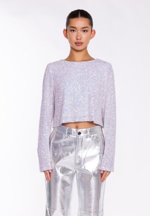 LOOSE FIT - Bluse - lilac iridescent sequin