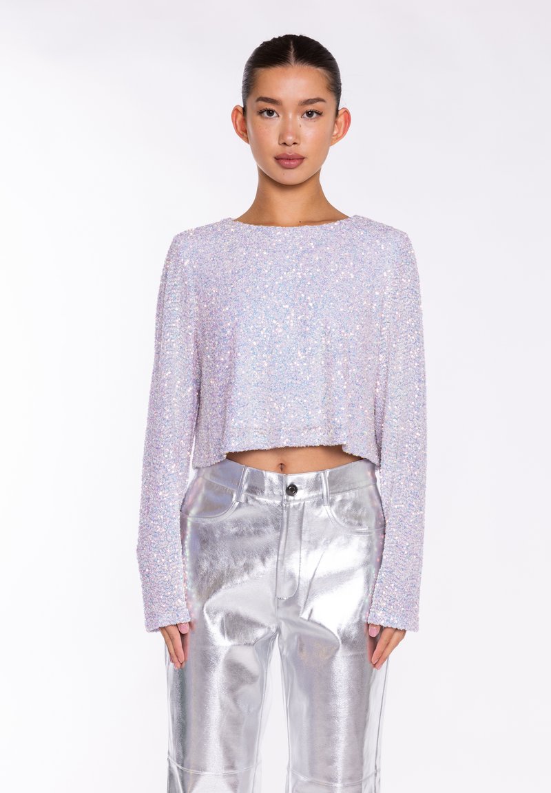 Glamorous LOOSE FIT - Bluse - lilac iridescent sequin
