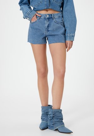STONE DETAIL  - Jeansshorts - blue denim