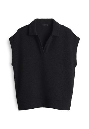 OPUS REGULAR FIT STRUCTURED - Polo shirt - black