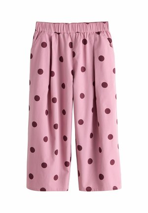 Next, REGULAR FIT - PULLON BARREL TROUSERS  . - Kalhoty - pink burgundy red spot