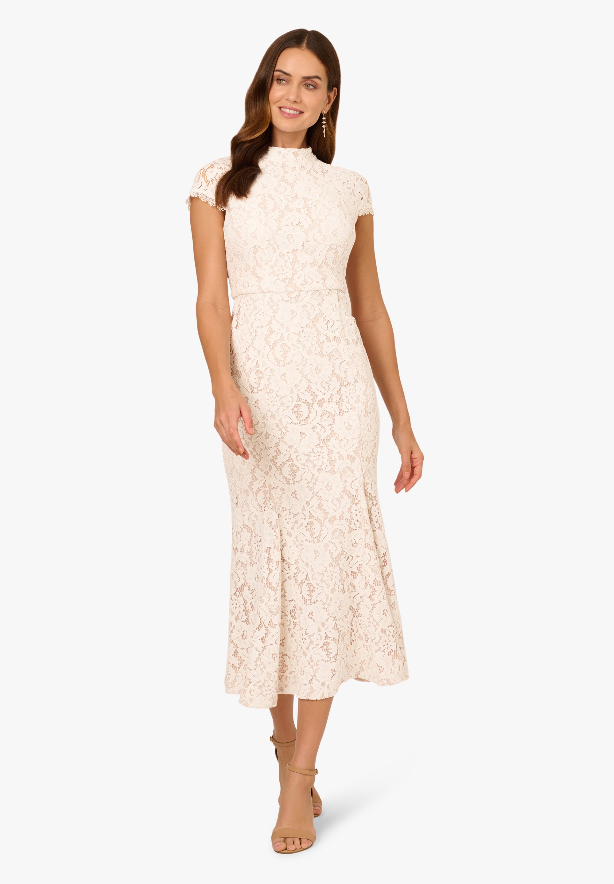 princess polly baby blue dress Liz Claiborne Womens Plus Midi Crew Neck Short Sleeve A-Line Dress main image 1