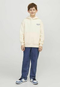 Jack & Jones Junior JORSANTORINI GRAPHIC JNR - Mikina s kapucňou - beige