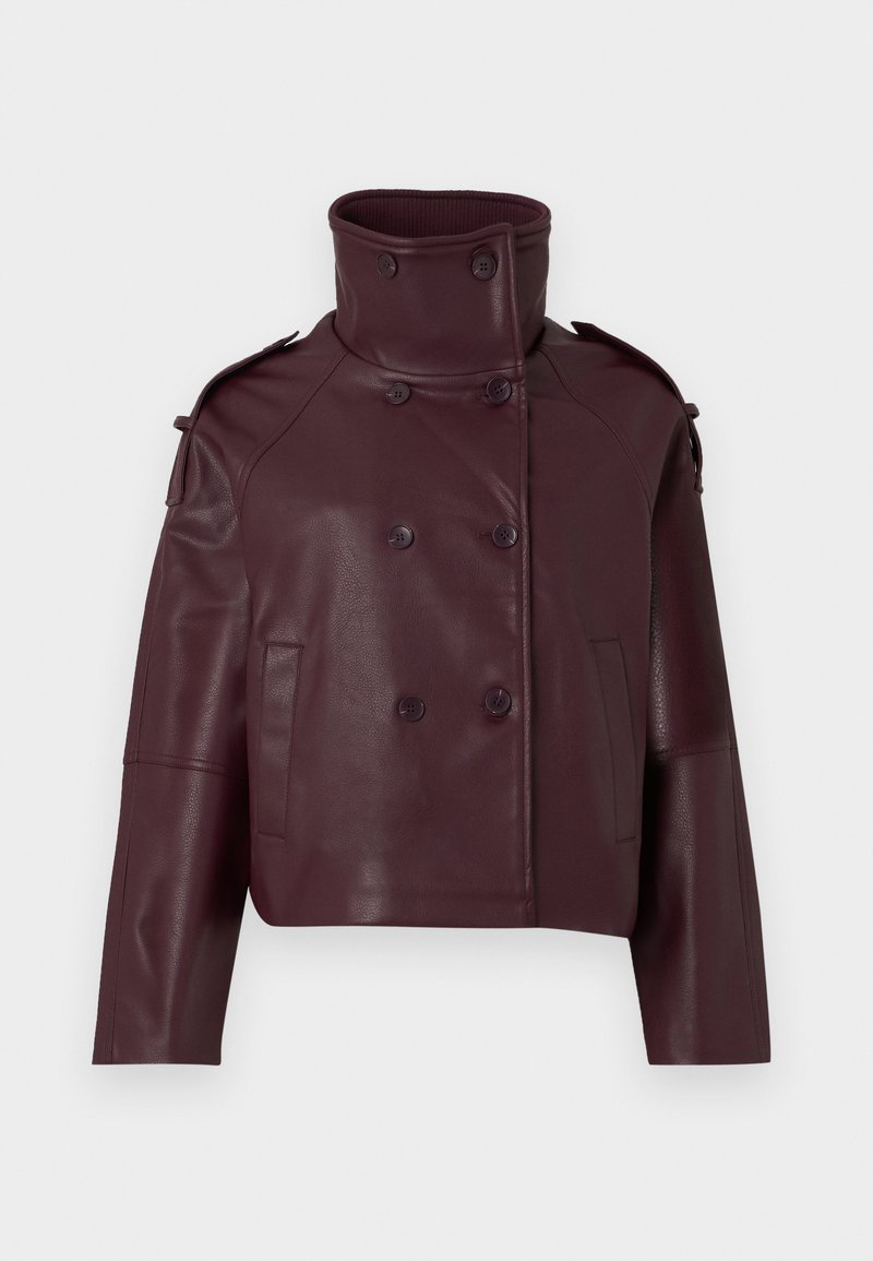 Vero Moda Imitatieleren jas bordeauxrood Vero Moda Imitatieleren jas bordeauxrood
