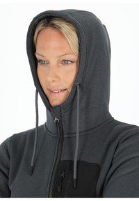 Swedemount TRONDHEIM STRETCH FULL ZIP - Felpa con zip - black melange