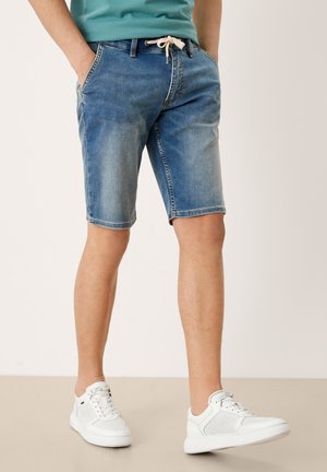 BERMUDA À CORDON COULISSANT - Denim shorts - light blue stretch