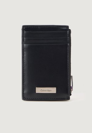 PLAQUE ZIP CARD CASE - Peňaženka - black