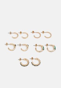 5 PACK - Auskari - gold-coloured/dark green