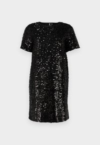 PCSERENA O-NECK DRESS - Koktailové šaty/večierkové šaty - black