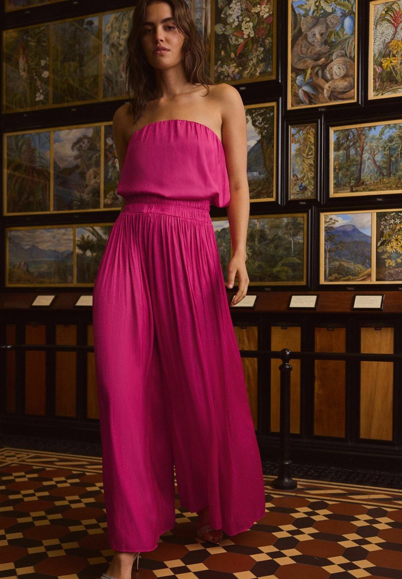 Next GLOSSY WIDE - Bukser - pink