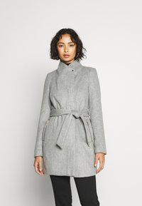 Vero Moda Petite VMTWODOPE BELT JACKET - Casaco leve - light grey melange