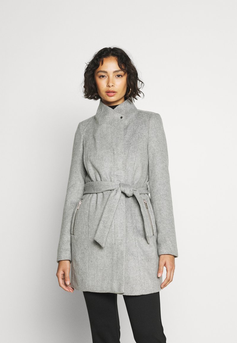 Vero Moda Petite VMTWODOPE BELT JACKET - Casaco leve - light grey melange
