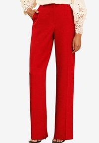 Love & Roses Stoffhose - berry red
