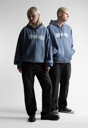 BLARE ZIP HOODIE UNISEX - Sweatjacke - stone blue
