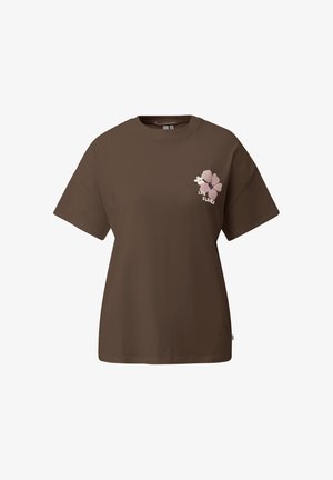 QS, T-SHIRT - T-Shirt print - braun